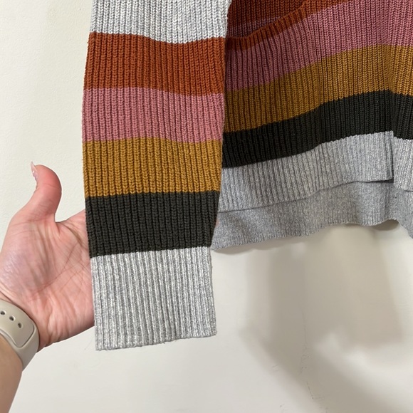 Madewell Multicolor Striped Knit Sweater With Pockets Size S - Picture 3 of 7